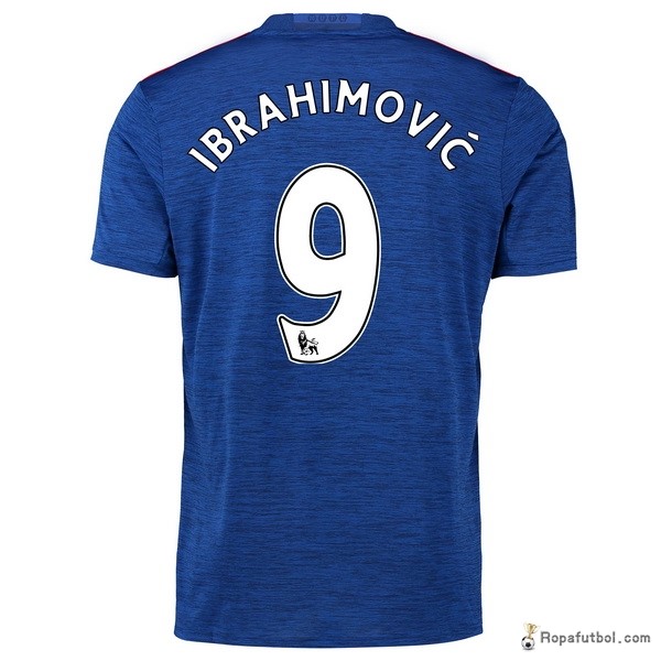 Camiseta Manchester United Replica Segunda Ropa Ibrahimovic 2016/17 Azul